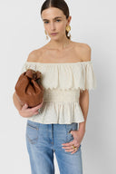 Off-the-shoulder lace top - CISSY