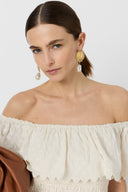 Off-the-shoulder lace top - CISSY