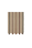 GD Striped Cotton And Lurex Scarf - Dinaia - Sand