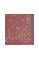 GD Large Square Cotton Scarf With Printed Pattern - Dorine - Pink