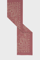 GD Large Square Cotton Scarf With Printed Pattern - Dorine - Pink