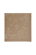 GD Large Square Cotton Scarf With Printed Pattern - Dorine - Khaki Green