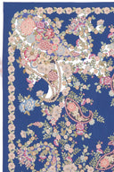 GD Floral Printed Silk Square Scarf - Diane - Blue