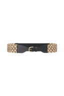 TYRA BELT in two-tone raffia