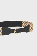 TYRA BELT in two-tone raffia
