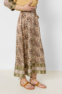 Long printed silk skirt - JENAYA