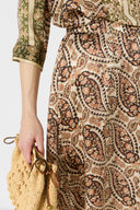 Long printed silk skirt - JENAYA