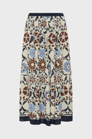 GD Maxi skirt with foliage print - JONIA - Ecru