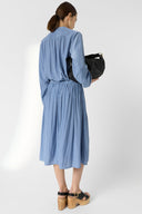 GD Pleated midi skirt - JULIAH - Bluesky