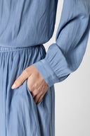 GD Pleated midi skirt - JULIAH - Bluesky