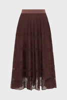 GD Midi lace skirt - JANY - Brown