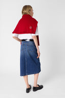 Straight Denim Midi Skirt - Janaelle