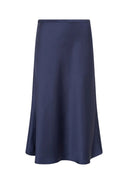 GD Midi satin skirt - JOLANA - Navy
