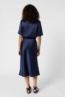 GD Midi satin skirt - JOLANA - Navy