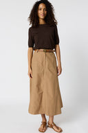 JINA Cotton Midi Skirt