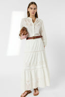 Embroidered cotton skirt - JALY