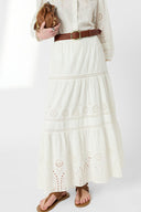 Embroidered cotton skirt - JALY