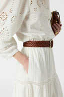 Embroidered cotton skirt - JALY