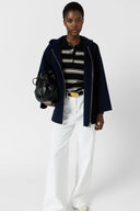Double-Faced Wool Hooded Jacket - Patricia