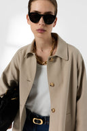 Straight Cut Cotton Trench Coat - Parisa