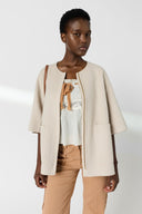 Reversible Fine Wool Short Coat - Prissy