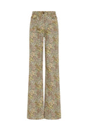 Flared Jeans With Floral Print - Anna