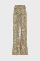 Flared Jeans With Floral Print - Anna