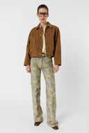 Flared Jeans With Floral Print - Anna