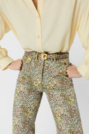 Flared Jeans With Floral Print - Anna
