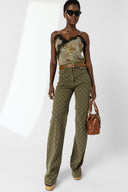 Flared Jeans With Monogram - Anna