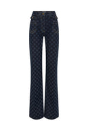 Flared Jeans With Monogram - Anna