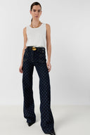 Flared Jeans With Monogram - Anna