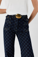 Flared Jeans With Monogram - Anna