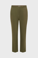 GD Cotton pants with elasticated back - AURIA - Khaki Green
