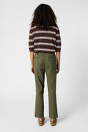 GD Cotton pants with elasticated back - AURIA - Khaki Green