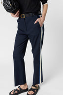GD Cotton pants with stripes - AYLINE - Navy