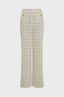 GD Wide tweed pants - ARIELA - Ecru