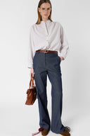 Wide-Leg Pants With A Denim Spirit - Amora
