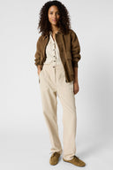 7/8 pants in cotton and linen blend - AUDETTE