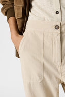 7/8 pants in cotton and linen blend - AUDETTE