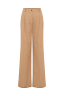 GD Cotton pleated pants - AZRA - Camel