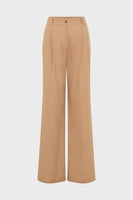 GD Cotton pleated pants - AZRA - Camel