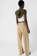 GD Cotton pleated pants - AZRA - Camel