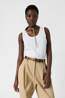 GD Cotton pleated pants - AZRA - Camel
