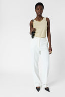 GD Fluid pants with an elasticated back - AELIA - Ecru
