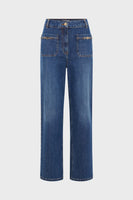 Straight Jeans With Gold-Tone Horsebit - Arlina
