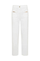 Straight-brimmed jeans with gold bits - ALLIE