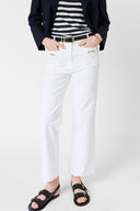 Straight-brimmed jeans with gold bits - ALLIE