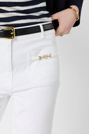 Straight-brimmed jeans with gold bits - ALLIE