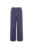 GD Striped straight pants - AINAIS - Navy